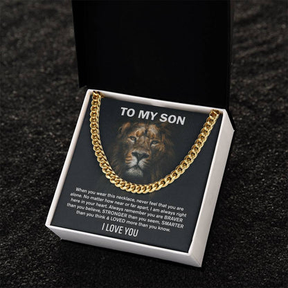 To My Son (I Love You) Message Card Necklace