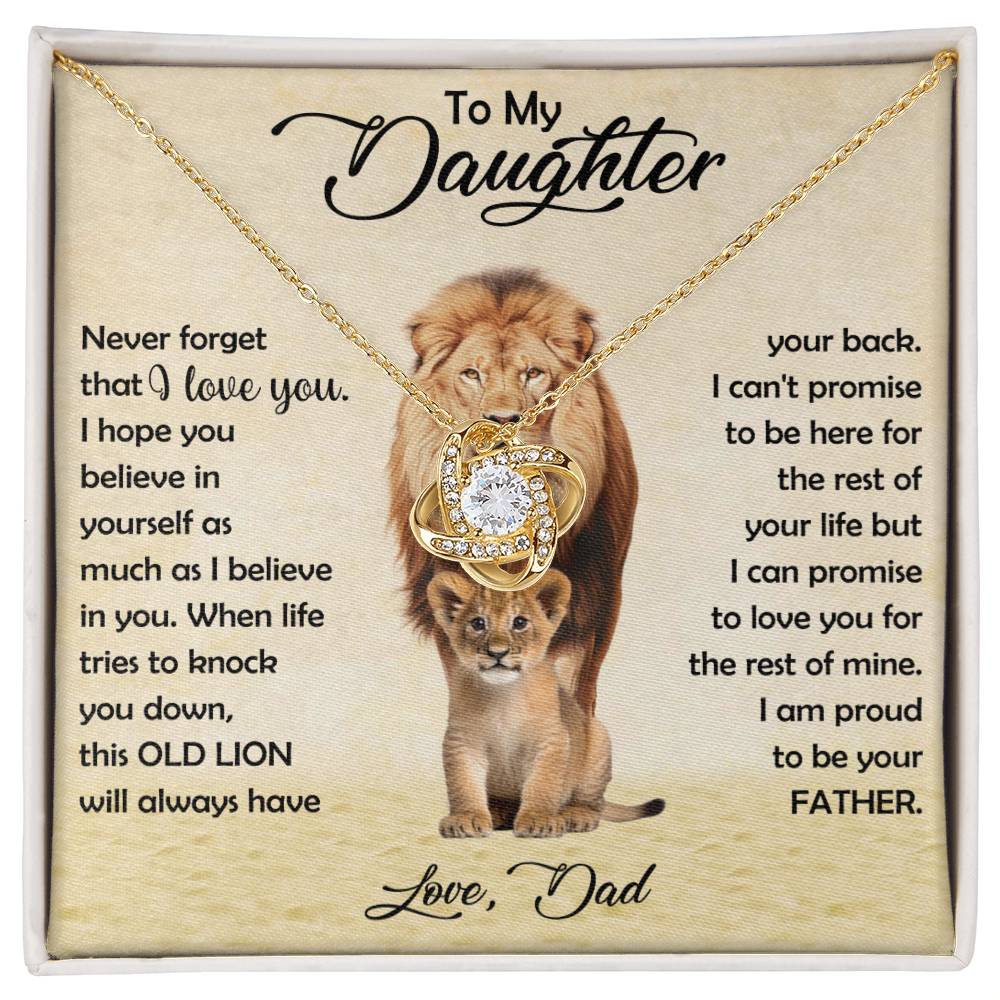 To My Daughter From Dad Message Card Necklace