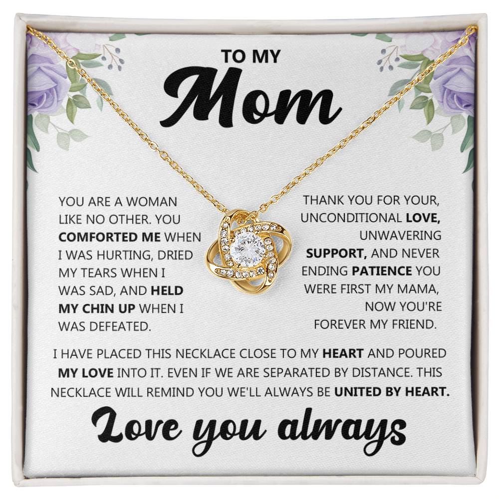 To My Mom (Love you always) Message Card Necklace