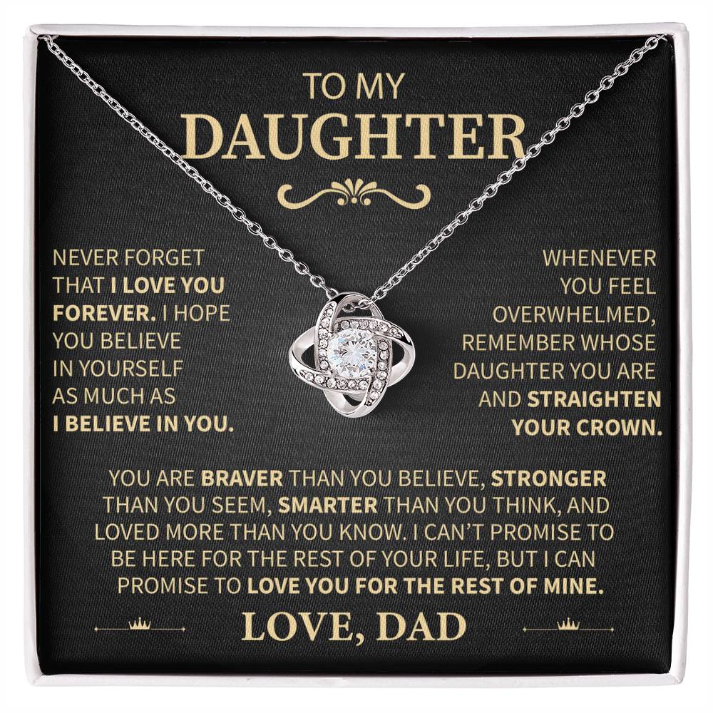 (🔥🔥High Demand) From Dad to Daughter "I Believe in You" Message Card Necklace