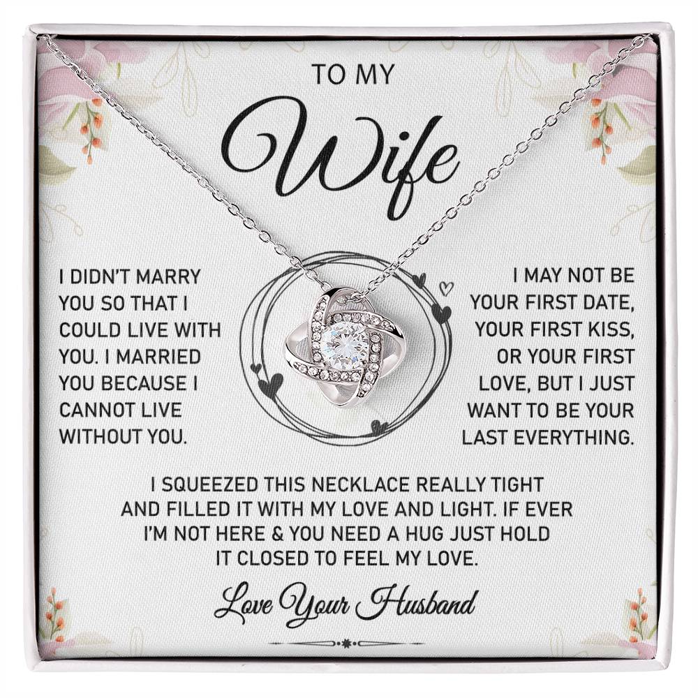 To My Wife (Love, Your Husband) Message Card Necklace