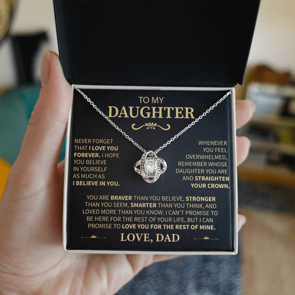 (🔥🔥High Demand) From Dad to Daughter "I Believe in You" Message Card Necklace