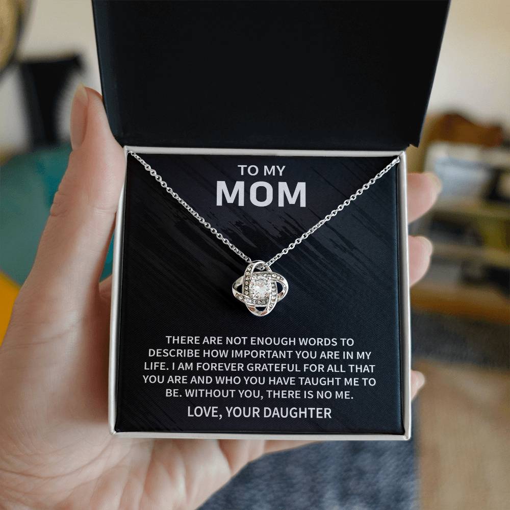 To My Mom Message Card Necklace