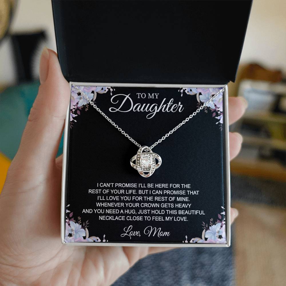 To My Daughter (Love, Mom) Message Card Necklace