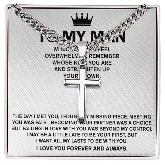 To My Man Message Card Necklace