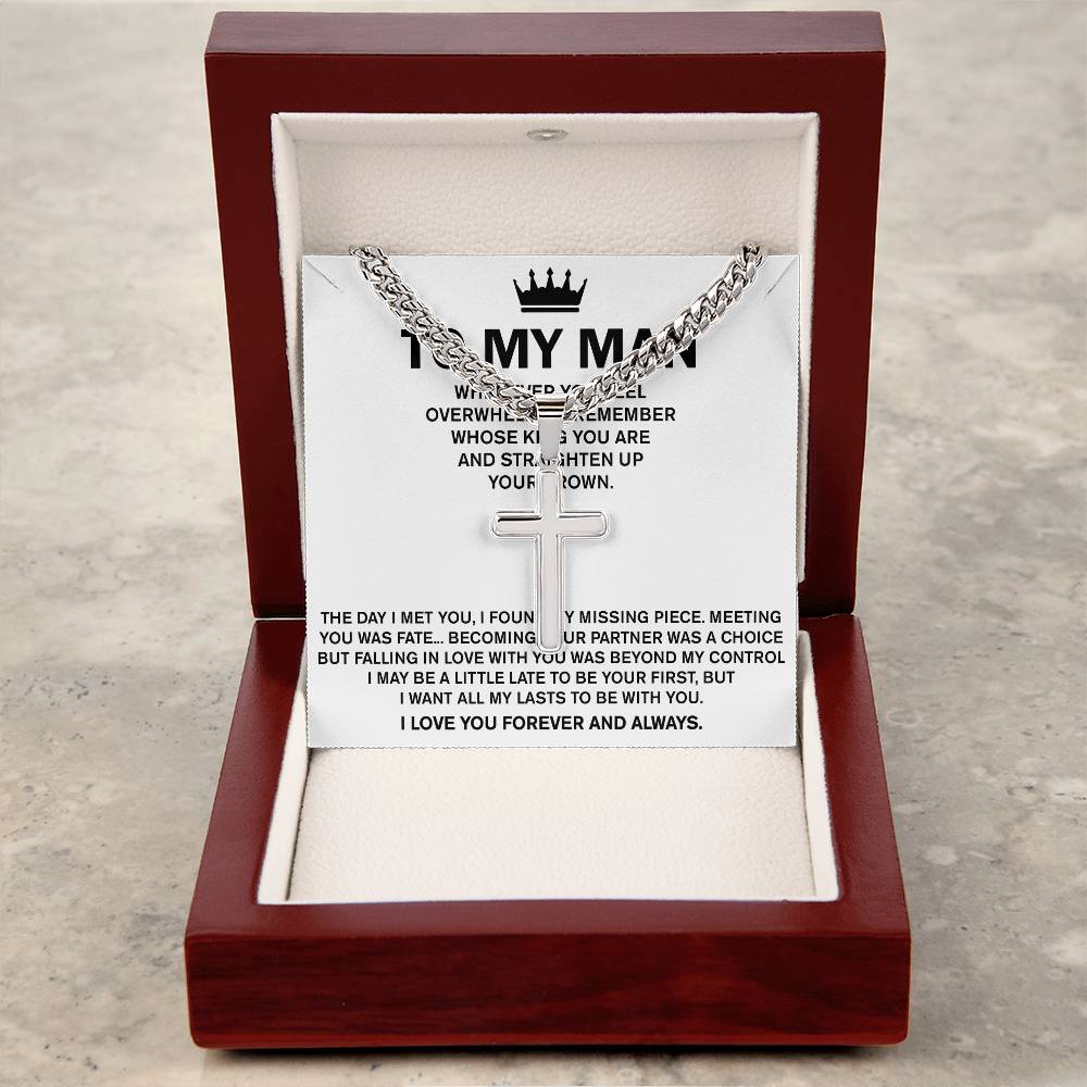 To My Man Message Card Necklace