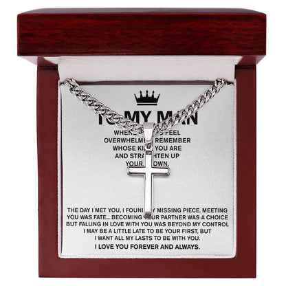 To My Man Message Card Necklace