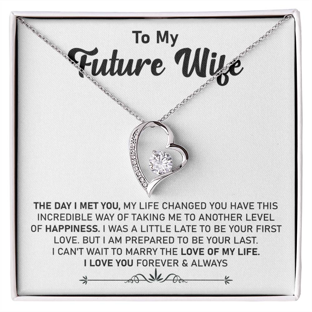 To My Future Wife Message Card Necklace