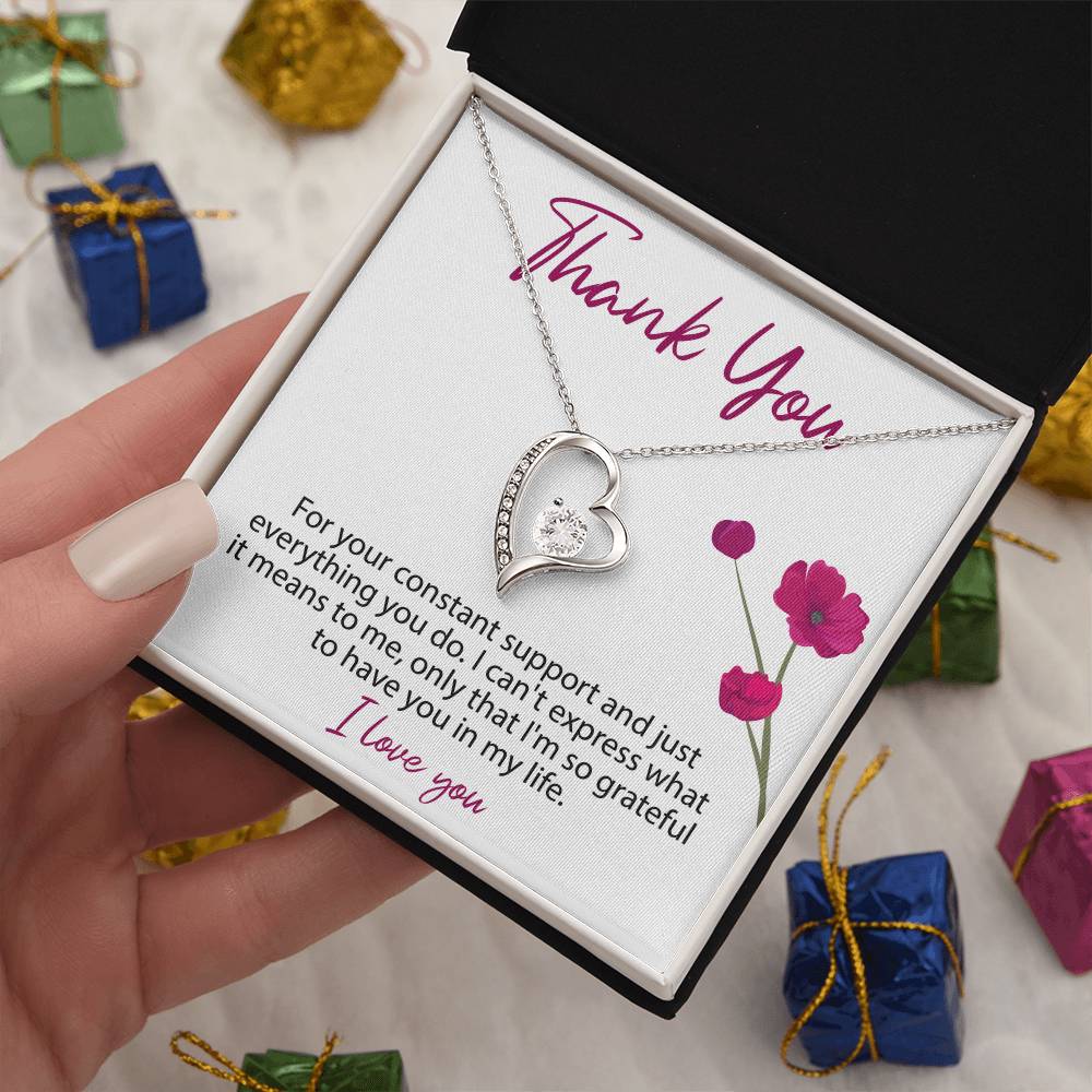 Thank You Message Card Necklace