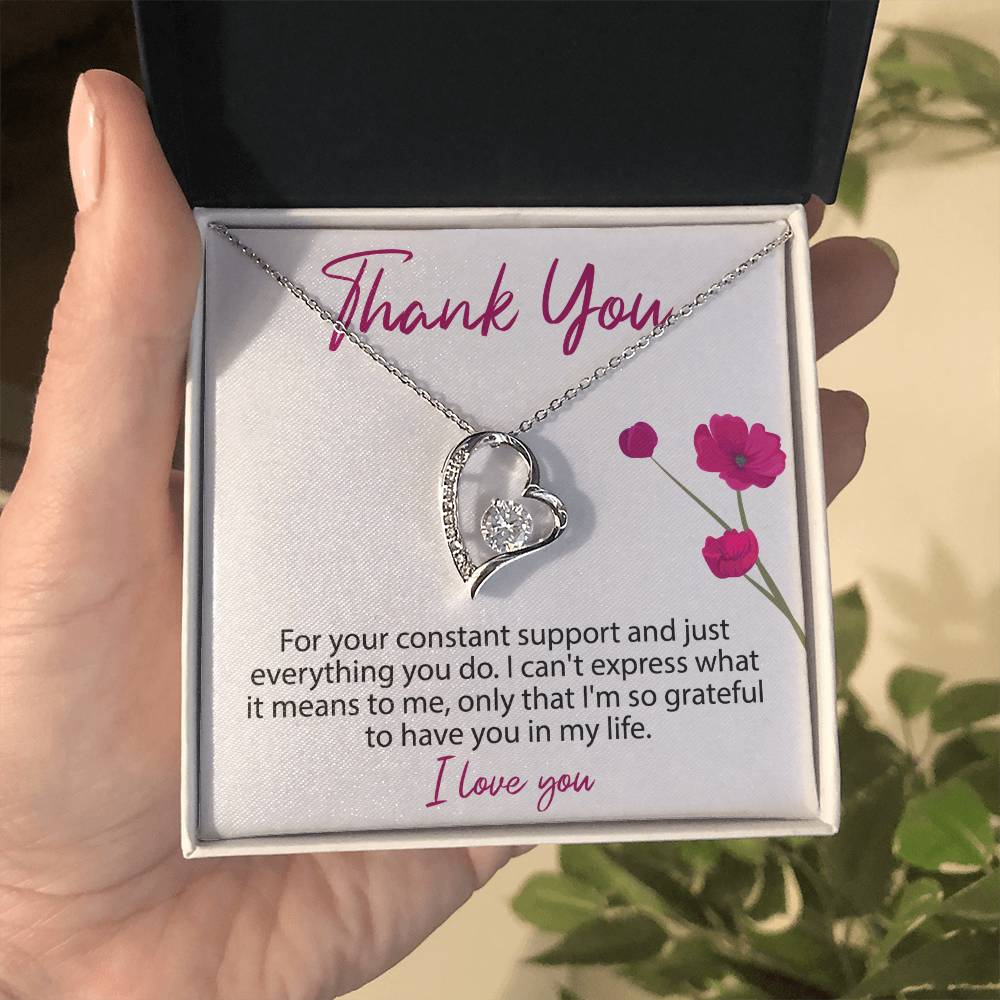 Thank You Message Card Necklace