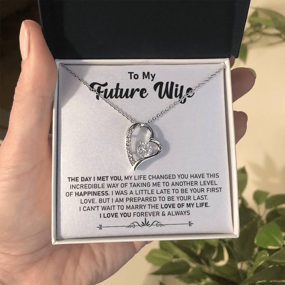 To My Future Wife Message Card Necklace