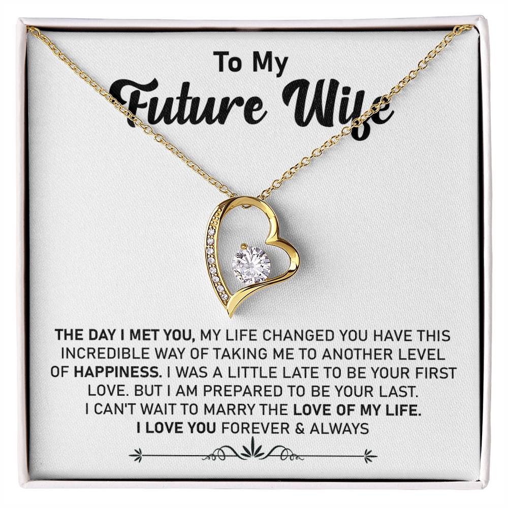 To My Future Wife Message Card Necklace