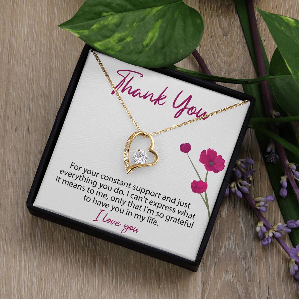 Thank You Message Card Necklace