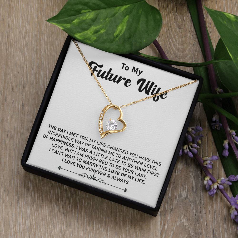 To My Future Wife Message Card Necklace