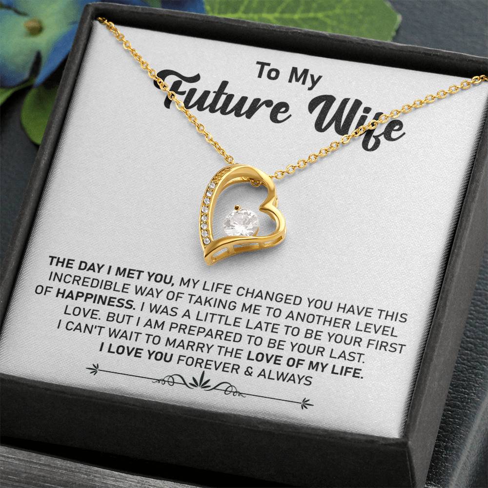 To My Future Wife Message Card Necklace