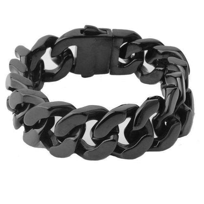 Hip Hop Fresh Jewelry hip hop jewelry Black Deck Ya Wrists Thick Cuban Bracelet