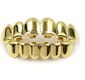 Hip Hop Fresh Jewelry hip hop jewelry Flat Teeth Gold Errbody Wanna Be Ya Grillz