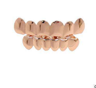 Hip Hop Fresh Jewelry hip hop jewelry Flat Teeth Rose Gold Errbody Wanna Be Ya Grillz