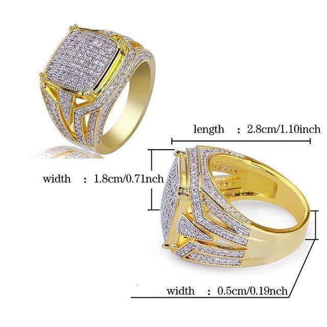 Hip Hop Fresh Jewelry hip hop jewelry Only Gold Ring 18k Gold Plated Swag and Surf Watch and Chain Combo