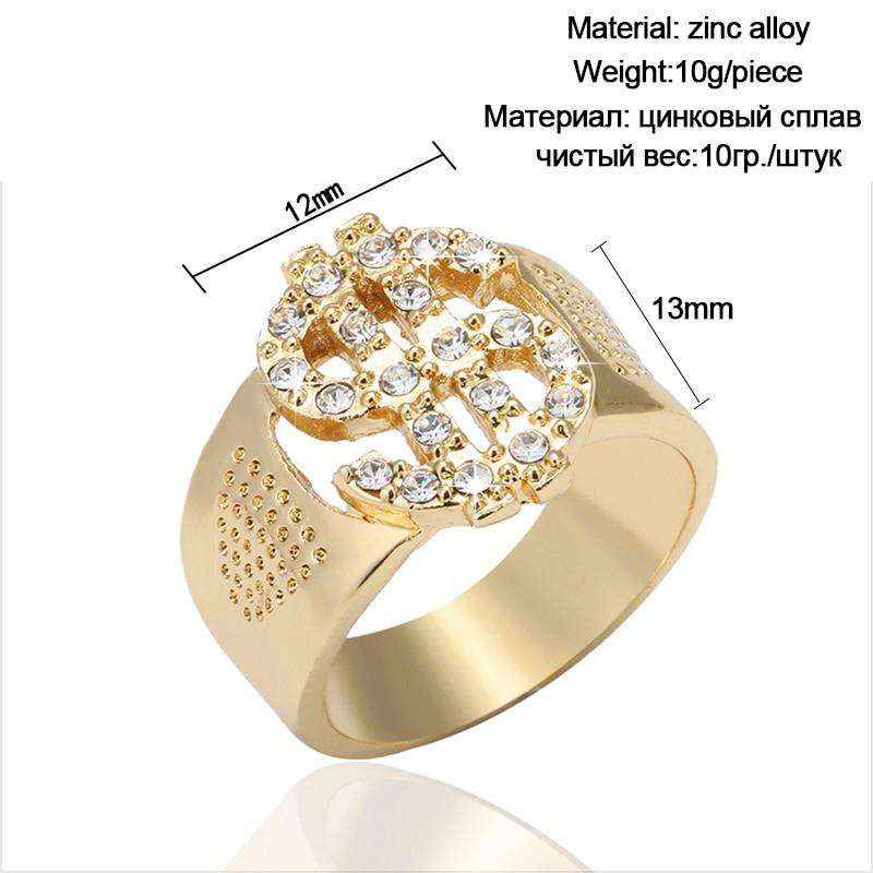 Hip Hop Fresh Jewelry hip hop jewelry Tricked Out Gold $$$ Ring