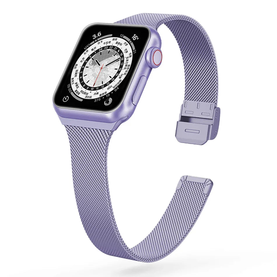 Slim Fit Metal Apple Watch Band