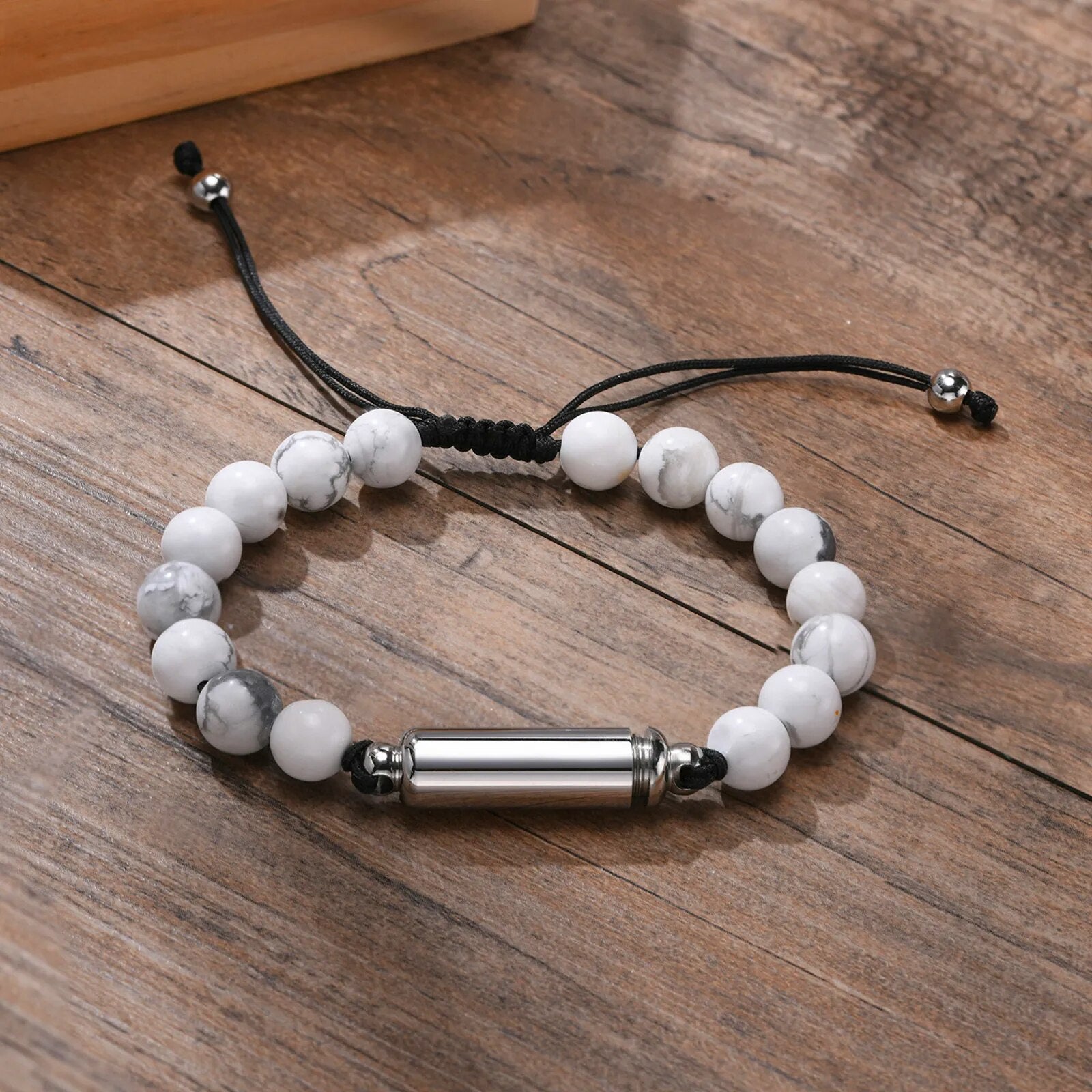 Bead Hollow Tube Cremation Urn Bracelet