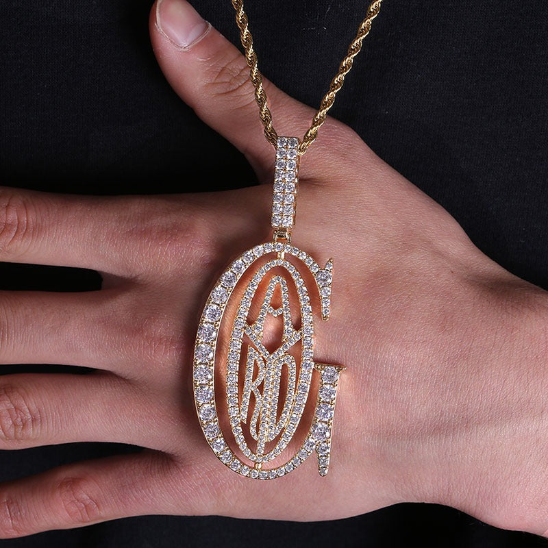 Von Tyga inspirierte Goyard-Anhänger-Halskette, Rapper-Kette