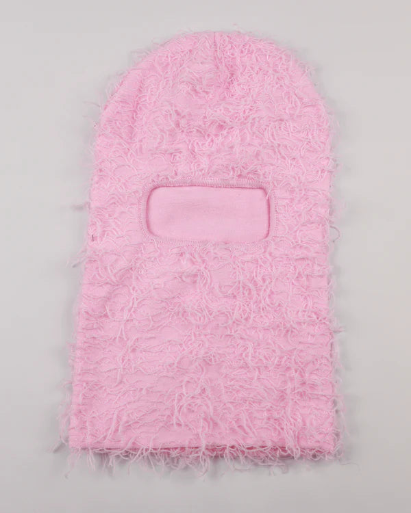 Pink Distressed Balaclava