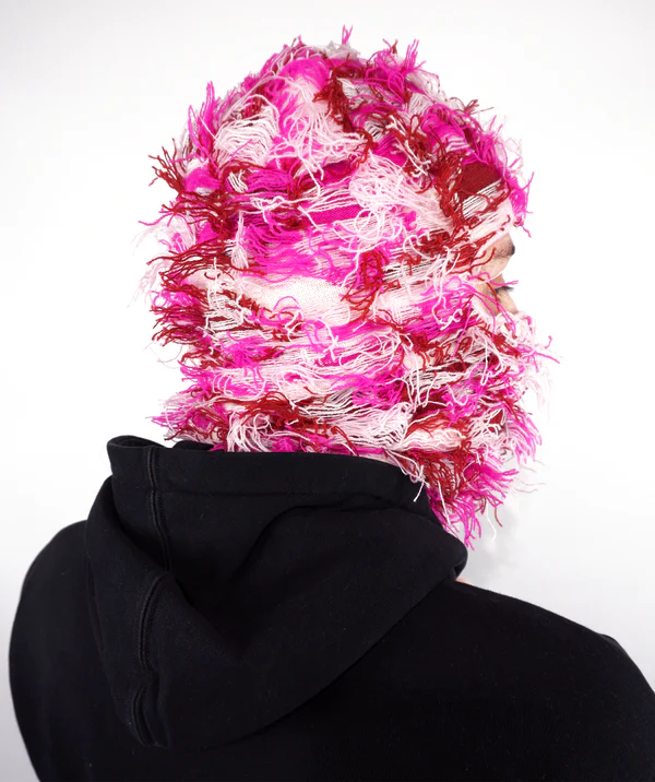 Pink Storm Distressed Balaclava