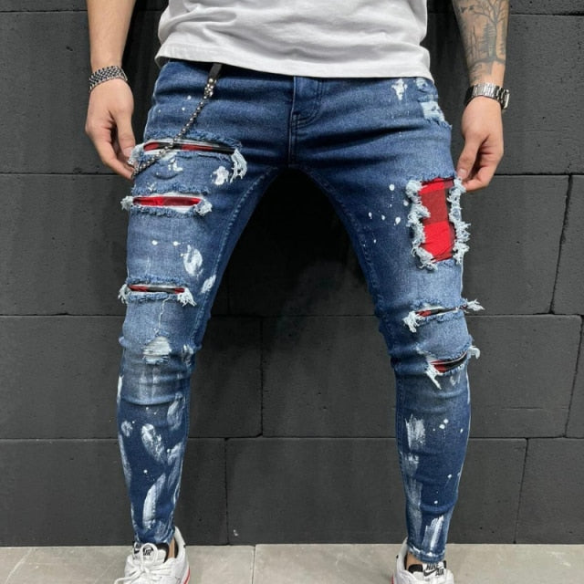 Zerrissene Röhrenjeans „Roca“