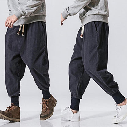 Drop-crotch Baggy Jogging Pants