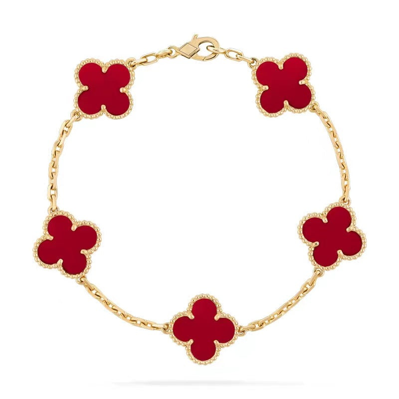 Clover Motif Alhambra Bracelet - 18k Gold