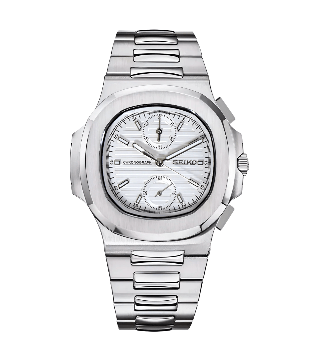 SEIKO MOD NAUTILUS  | STEEL CHRONO WHITE