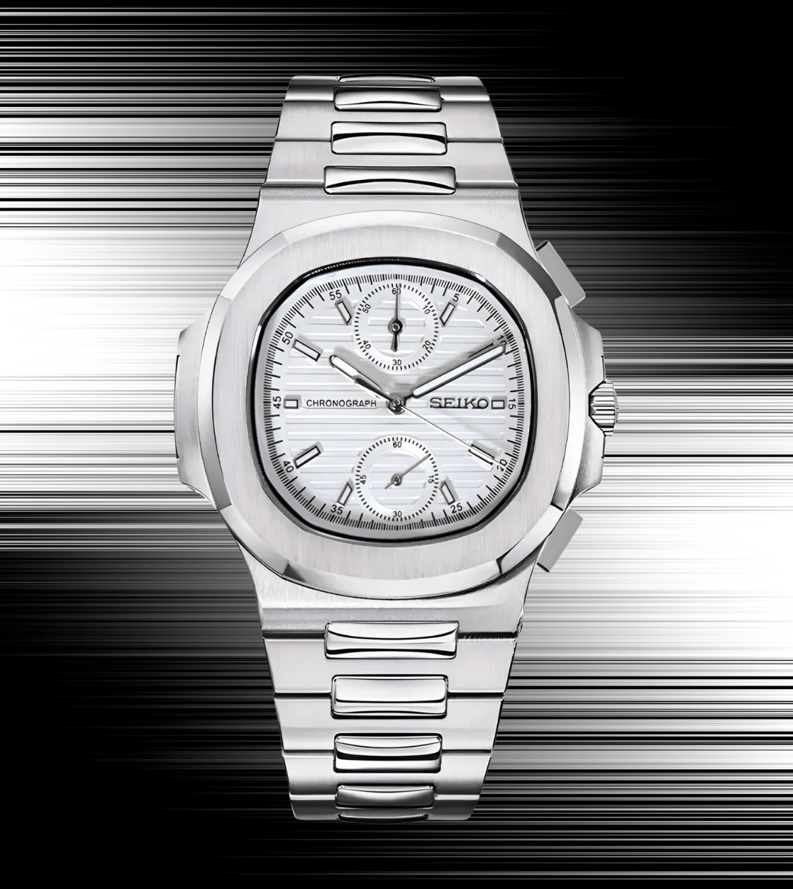SEIKO MOD NAUTILUS  | STEEL CHRONO WHITE