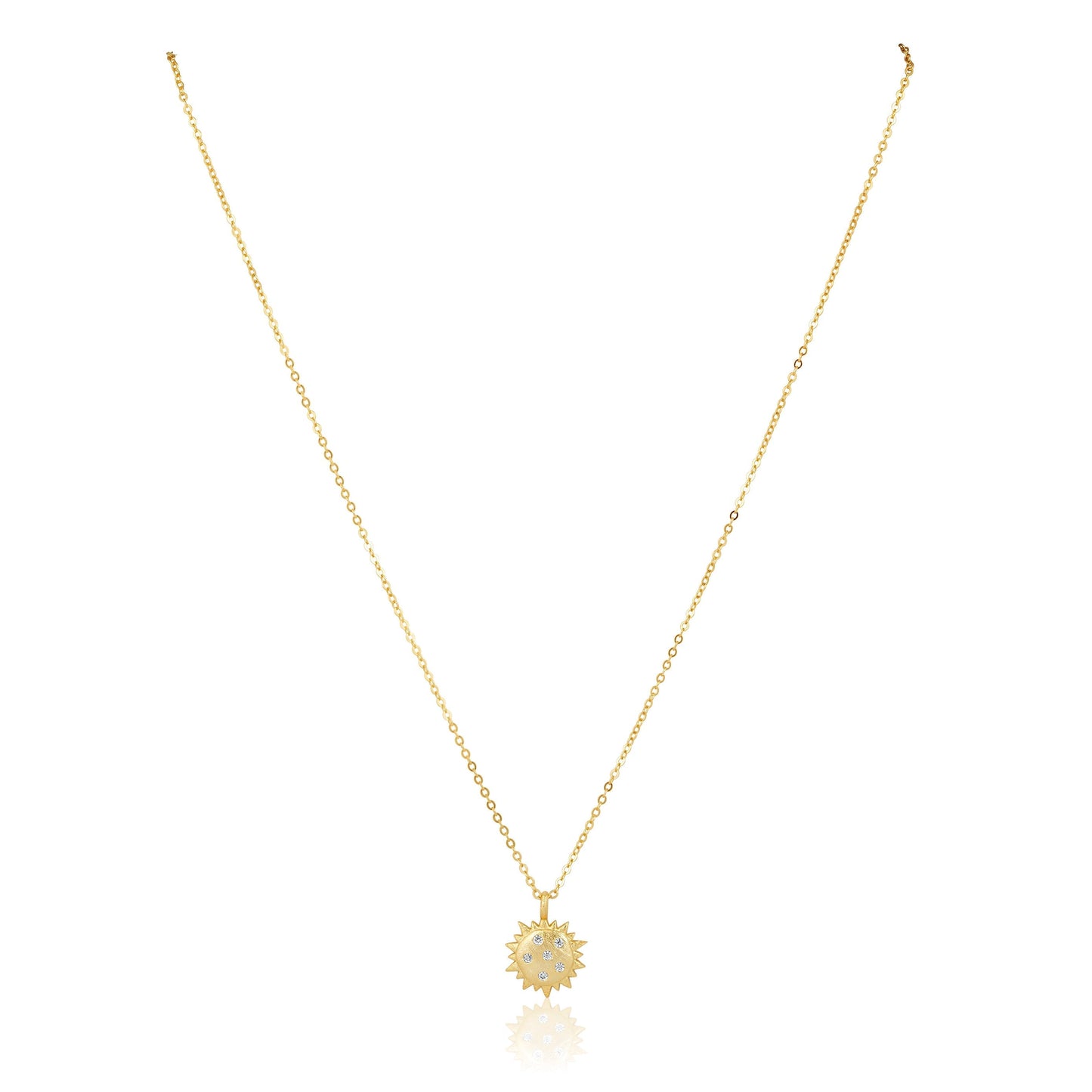 Sunny Gold-Plated Stoned Necklace