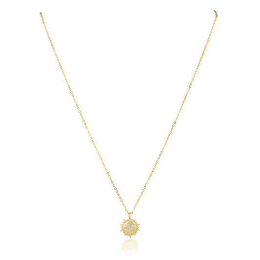 Sunny Gold-Plated Stoned Necklace