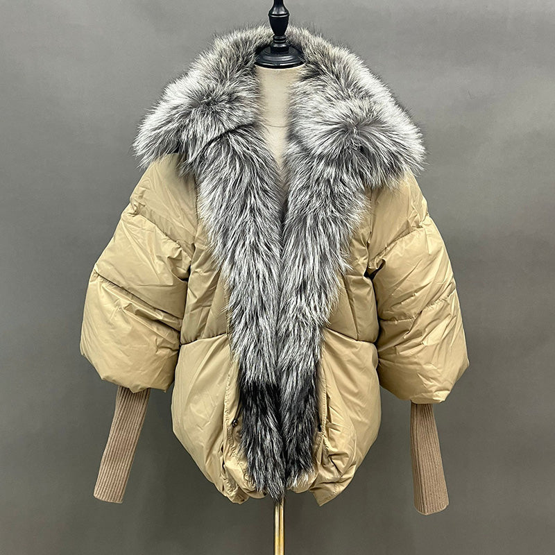 Goose Down Fox Fur Puffer Winter Jacket