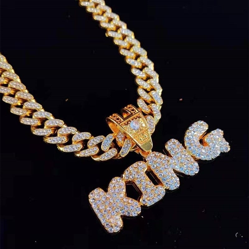 VVS Jewelry hip hop jewelry 0 KING | QUEEN Iced Pendant Necklace