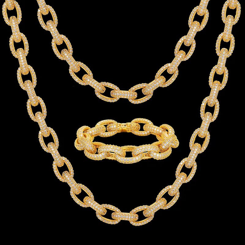 VVS Jewelry hip hop jewelry 10mm O-Shape VVS Moissanite Cuban Link Chain