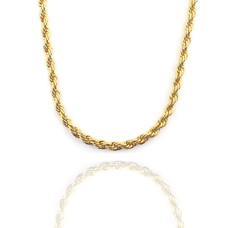 VVS Jewelry hip hop jewelry 18K Solid Gold 1.45mm Rope Chain