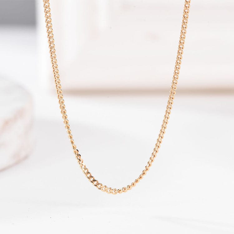 VVS Jewelry hip hop jewelry 18K Solid Gold Curb Cuban Chain