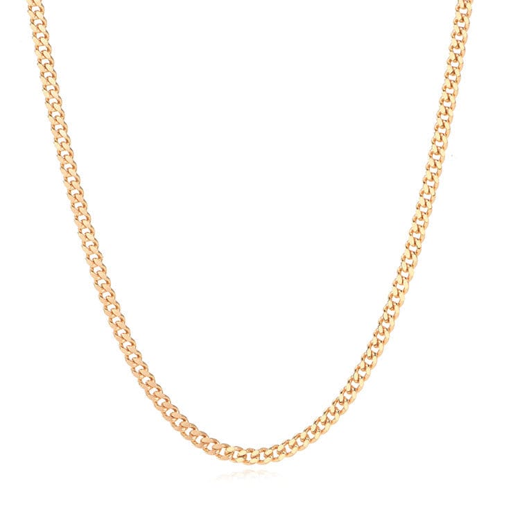 VVS Jewelry hip hop jewelry 18K Solid Gold Curb Cuban Chain