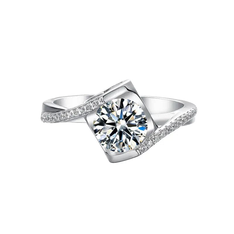 VVS Jewelry hip hop jewelry 1CT Eternal Bliss S925 Moissanite Engagement Ring