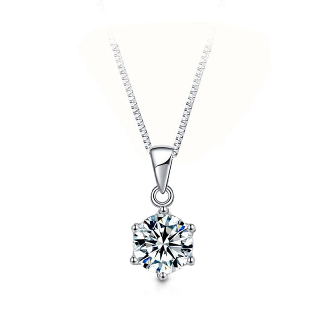 VVS Jewelry hip hop jewelry 3ct Box-Chain 925 Sterling Silver 1ct/2ct/3ct VVS1 Moissanite Diamond Necklace