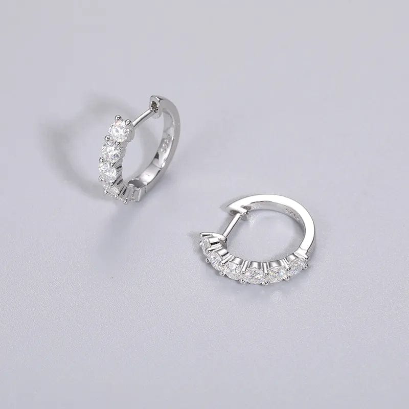 VVS Jewelry hip hop jewelry 3mm S925 VVS Moissanite Diamond Huggie CC Hoop Earrings