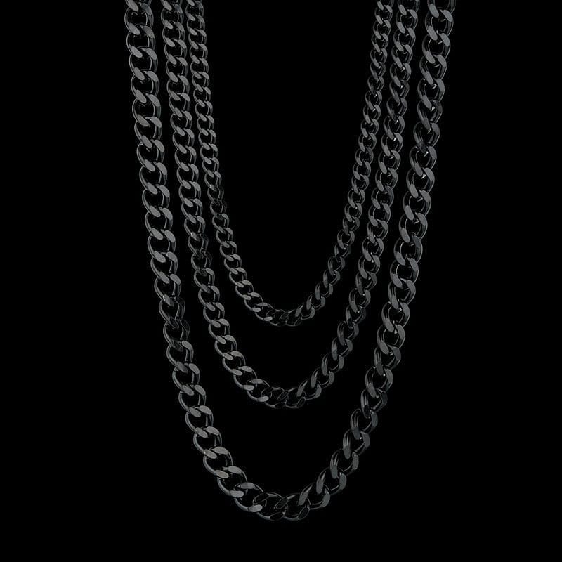 VVS Jewelry hip hop jewelry 5MM Stainless Steel Miami Cuban Chain + FREE bracelet