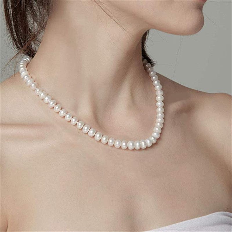 VVS Jewelry hip hop jewelry 7mm-10mm Large Cultured Pearl Necklace