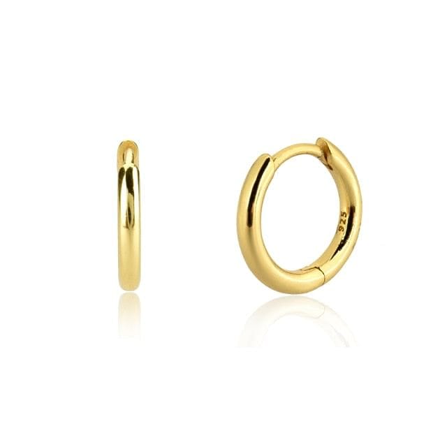 VVS Jewelry hip hop jewelry 8mm Gold VVS Jewelry 925 Sterling Silver Men Hoop Earrings