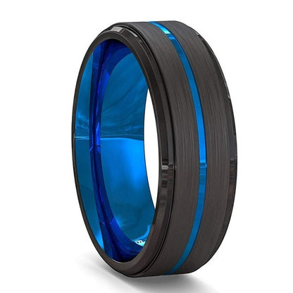 VVS Jewelry hip hop jewelry 8MM Tungsten Carbide Ring  Matte Finish Beveled Polished Edge Comfort Fit