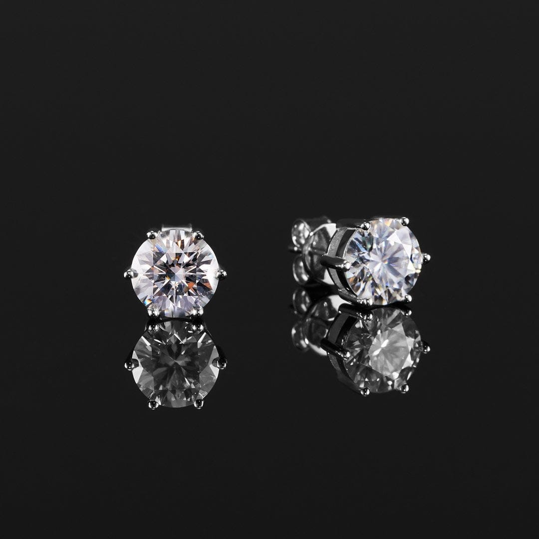 VVS Jewelry hip hop jewelry 925 Sterling Silver VVS 1 Carat Moissanite Stud Earrings